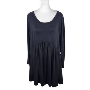Sun & Moon Black Long Sleeve Dress Size Medium Black Babydoll Mini Dress